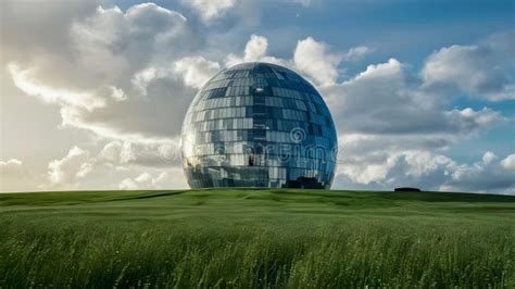 Green Future Sustainable Glass Dome Amidst Nature Concept Eco