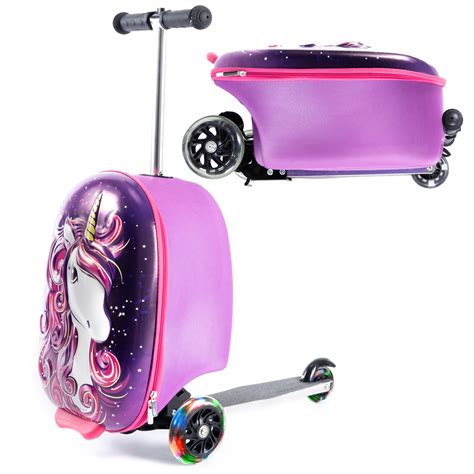 GURHODVO Kids Luggage Kids' Suitcase For Girl with Wheels Polycarbonate ...