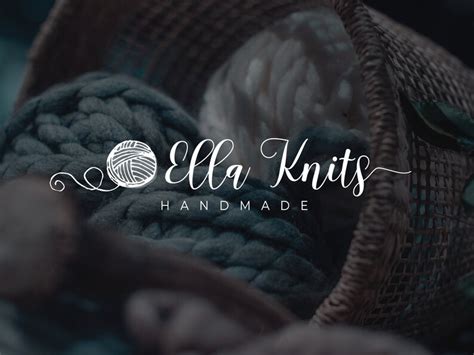 Premade Logo Design Knitting Logo Handmade Logo Yarn Ball Etsy