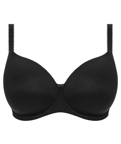 Fantasie Smoothease Underwire Moulded T Shirt Bra Black Curvy Bras