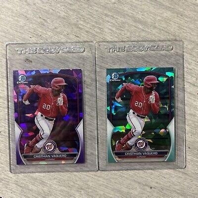 2023 Bowman Chrome Sapphire Cristhian Vaquero Purple Refractor 25 And