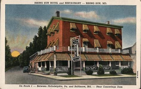 Rising Sun Hotel and Restaurant Maryland Postcard