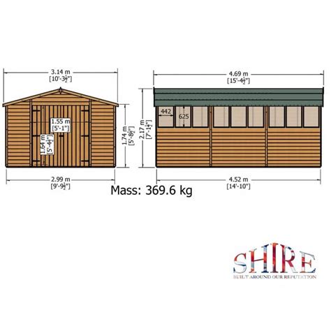 Overlap Apex Double Door Garden Sheds Direct