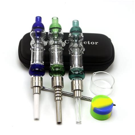 2020 Nectar Collector Kit 510 Dab Straw Glass Pipe With Titanium Quartz