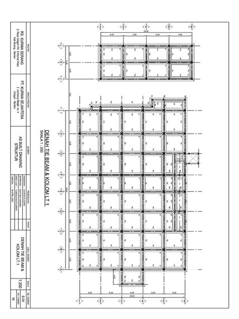 Denah Tie Beam And Kolom Lantai 1 Pdf