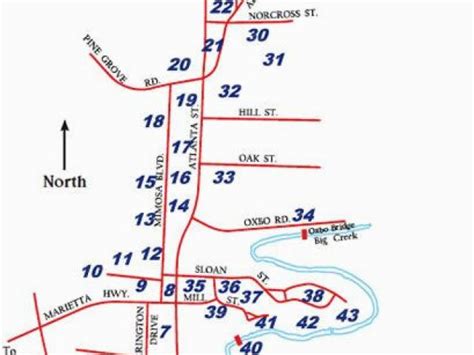 Map Of norcross Georgia Roswell Historic District Map Walking tour ...