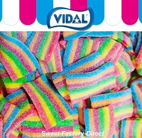 Vidal Rainbow Bites Sour Fizzy Fruity Jelly Gummy Retro Sweets Candy