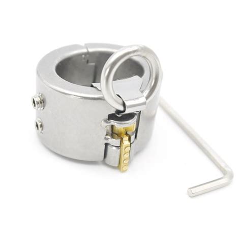 Stainless Steel Cock Ring Teeth Spiked Extrusion Ball Stretcher Scrotum Locking Penis Ring Sex