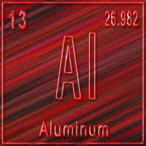 Premium Photo | Aluminum chemical element sign with atomic number and ...