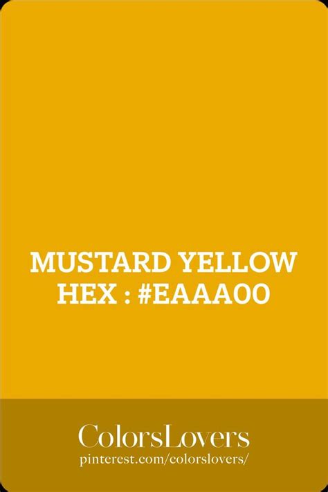 Mustard Yellow In 2024 Yellow Palette Mustard Yellow Yellow Pantone