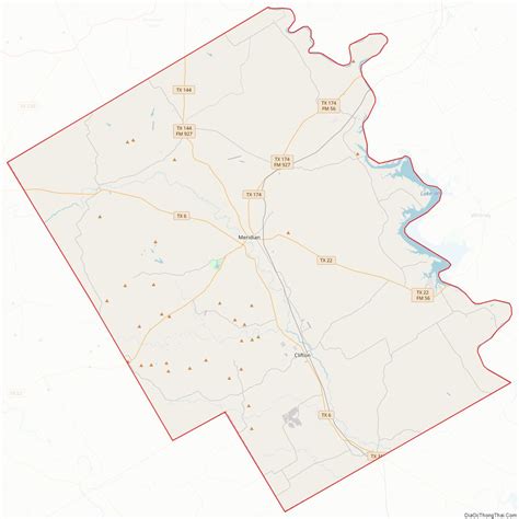 Map of Bosque County, Texas - Địa Ốc Thông Thái