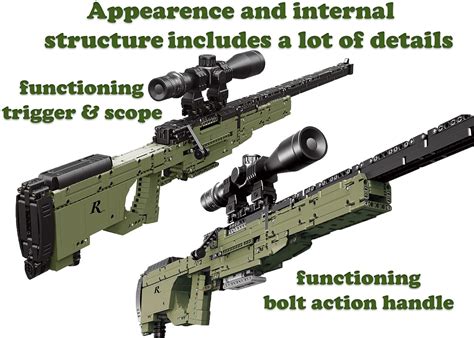 CampCo Remington Sniper Rifle Toy Gun Building Blocks Functioning Bolt