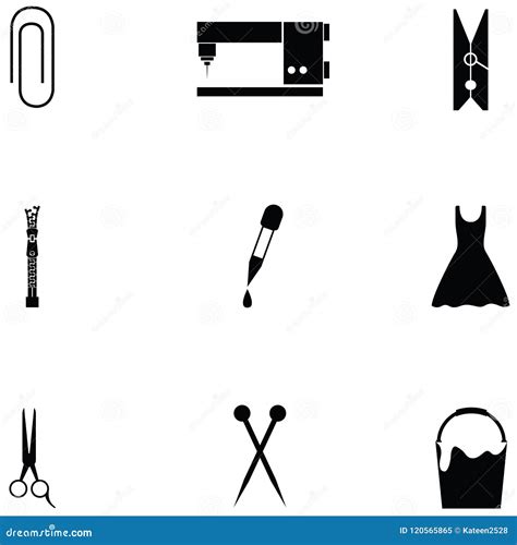 Handmade Icon Set Stock Vector Illustration Of Drawing 120565865