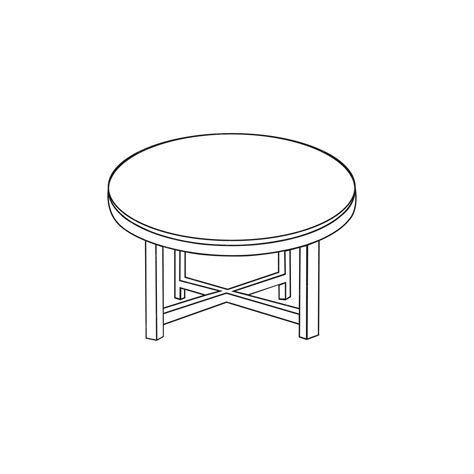 Premium Vector Table Line Art Illustration Vector