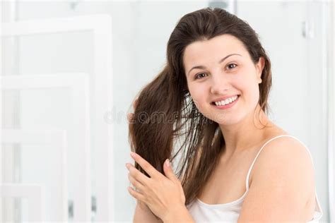 Brushing Hair With Fingers Stock Image Image Of Beauty 72355079