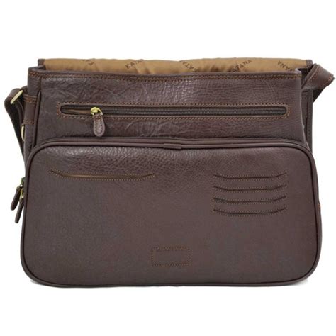 Besace Homme En Cuir KATANA Chocolat Planetebag