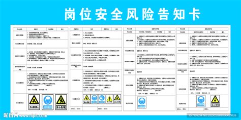 岗位风险告知卡设计图psd分层素材psd分层素材设计图库昵图网