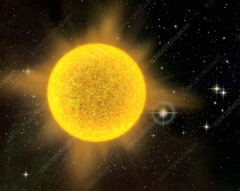 Sun-like star, artwork - Stock Image - C011/0799 - Science Photo Library