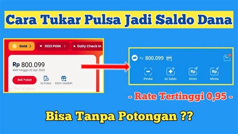 Cara Tukar Pulsa Jadi Saldo Dana Terpercaya Convert Pulsa Ke Dana