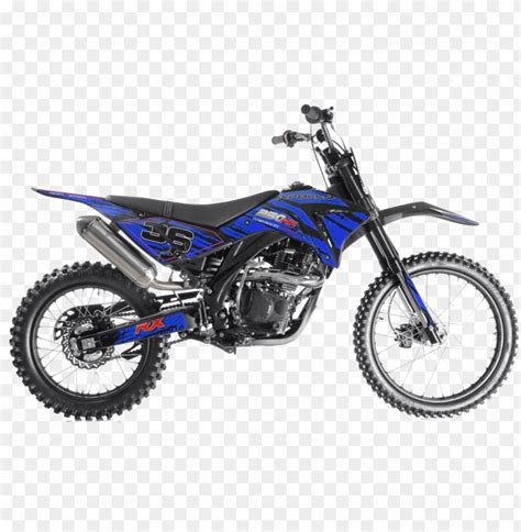 Blue Dirt Bike With Durable Design For Off Road Adventures PNG TOPpng