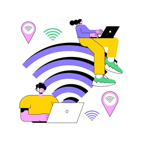 Premium Vector Wifi Connection Abstract Concept Vector Illustration