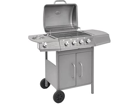 Vidaxl 41902 Gasgrill Silber 2 3 Kw Saturn