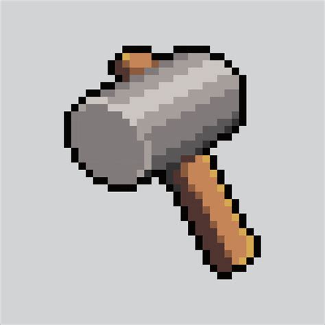 Pixel Art Hammer Pixelated Hammer Hammer Icons Background Pixelated