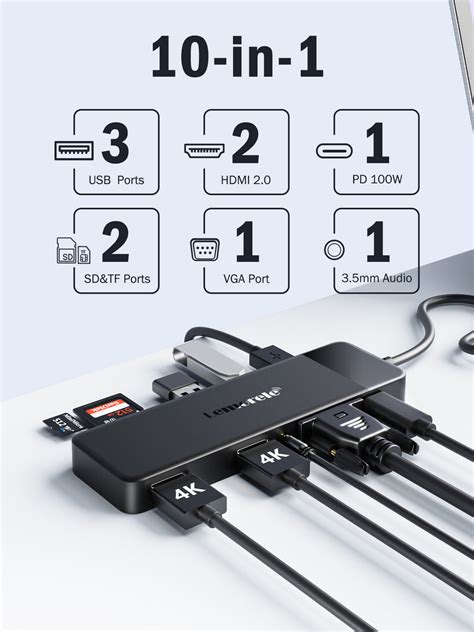 Lemorele Usb C Hub 10 In 1 【tc46】