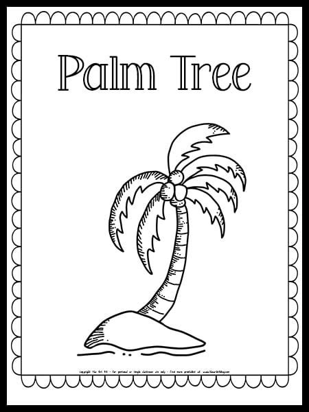 Palm Tree Coloring Page FREE PRINTABLE The Art Kit