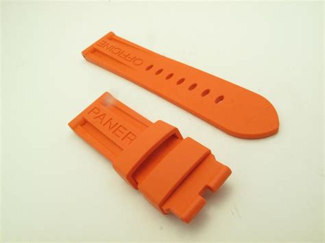 Panerai ORANGE RUBBER Strap REGULAR Size 24mm 22mm 125 75mm TANG