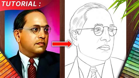 Dr B R Ambedkar Drawing How To Draw Dr Ambedkar Ambedkar Jayanti Drawing Step By Step