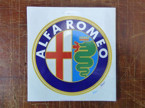 ALFA Romeo Emblem Aufkleber Ø 10 cm Mitte 1980er Automobilia Italiana