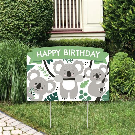 Big Dot Of Happiness Koala Cutie Bear Birthday Party Yard Sign Lawn