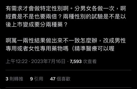 醬油烏冬 On Twitter 原推刪文了，補充一下。 男女結果不同，並不會就變成兩種藥，只是仿單劑量不同性別會有不同的建議用量。 現在的