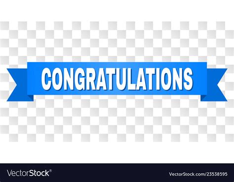 Blue Tape With Congratulations Text Royalty Free Vector