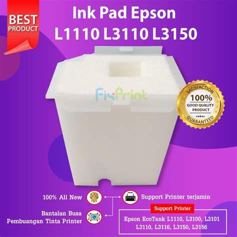 Ink Pad Box Busa Pembuangan Epson L1110 L1210 L3110 L3210 Inkpad Tinta