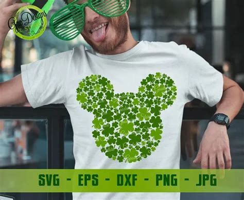 Mickey Shamrock Svg Mouse Svg Disney Mickey Mouse St Patricks Day Svg