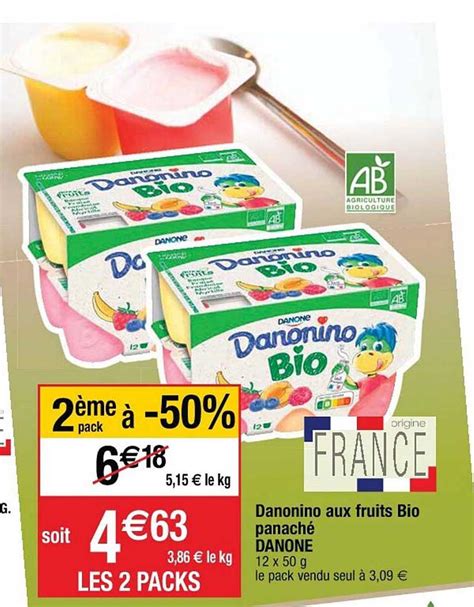 Promo Danonino Aux Fruits Bio Panaché Danone chez Cora iCatalogue fr