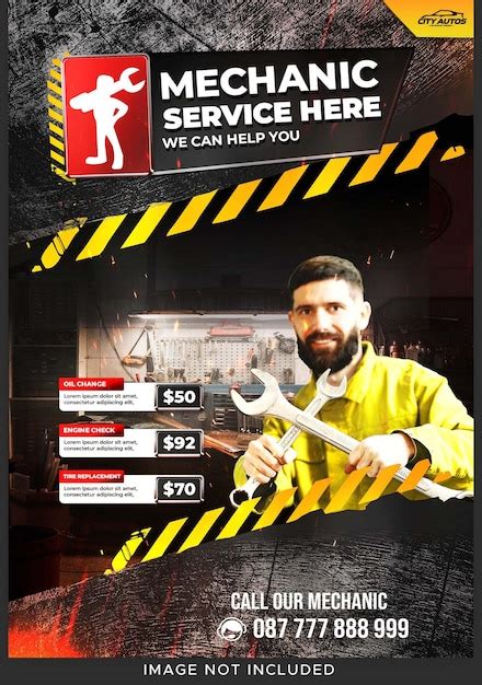 Premium Psd Mechanic Service Flyer Advertisement