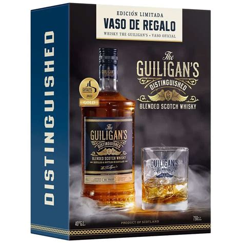 Pack Whisky Guiligans 750cc Vaso Bienvenido A Elbrindis Cl