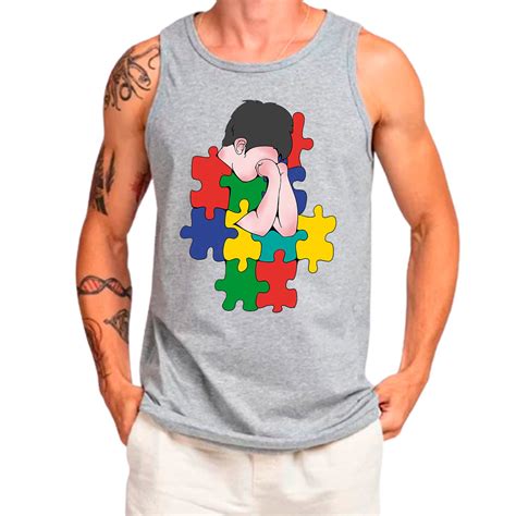 Camiseta Regata Autismo Pai De Autista Masculina Elo