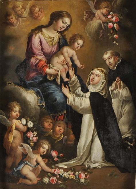 Apparizione Della Madonna Col Bambino A Santa Caterina Da Siena E San