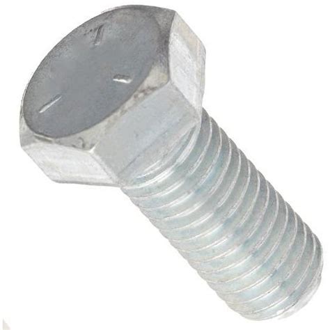 Grade 5 Steel Hex Bolt Zinc Plated Finish Threads Meets ASME B18 2 1