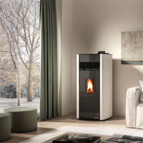 Poêle a granulés étanche Palazzetti Ecofire Bianca Lux Pro2 9kW Chemineeo