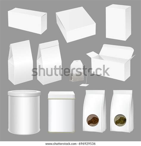 Vector Set Realistic Tea Packaging Templates Stock Vector (Royalty Free ...