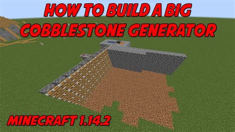 Minecraft How To Build A Big Cobblestone Generator Great For Skyblock Servers Youtube