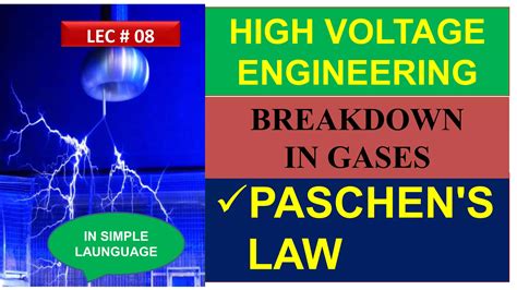 PASCHEN'S LAW , PASCHEN SERIES, EFFECT, IN SIMPLE LANGUAGE|BREAKDOWN IN ...