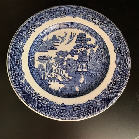 Johnson Brothers Blue Willow Dinner Plates Etsy