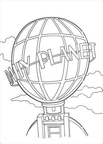 The Daily Planet globe coloring page | SuperColoring.com