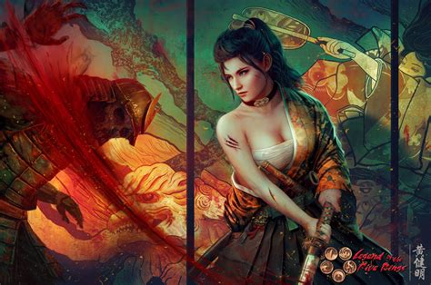 Japanese Samurai Geisha Wallpaper